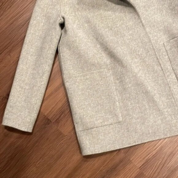 New Theory Sileena R Winsome open front spread collar reversible cashmere coat - Picture 12 of 16